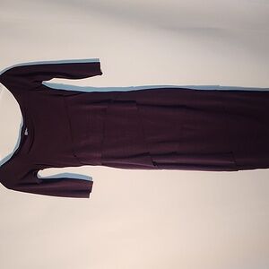 BAILEY 44 Degage Deep Purple & Black Tiered On/Off Shoulder Dress